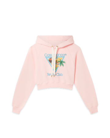 Afro Cubism Tennis Club Cropped Hooded Sweatshirt